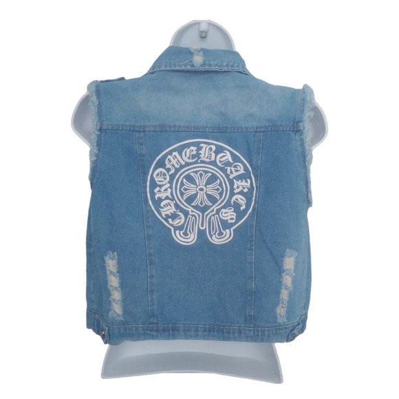 BH Jeans Canada Denim Blue Sleeveless Jean Jacket S - Picture 5 of 8